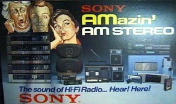 Ad on billboard for AM Stereo