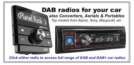 advert for car radios with DAB